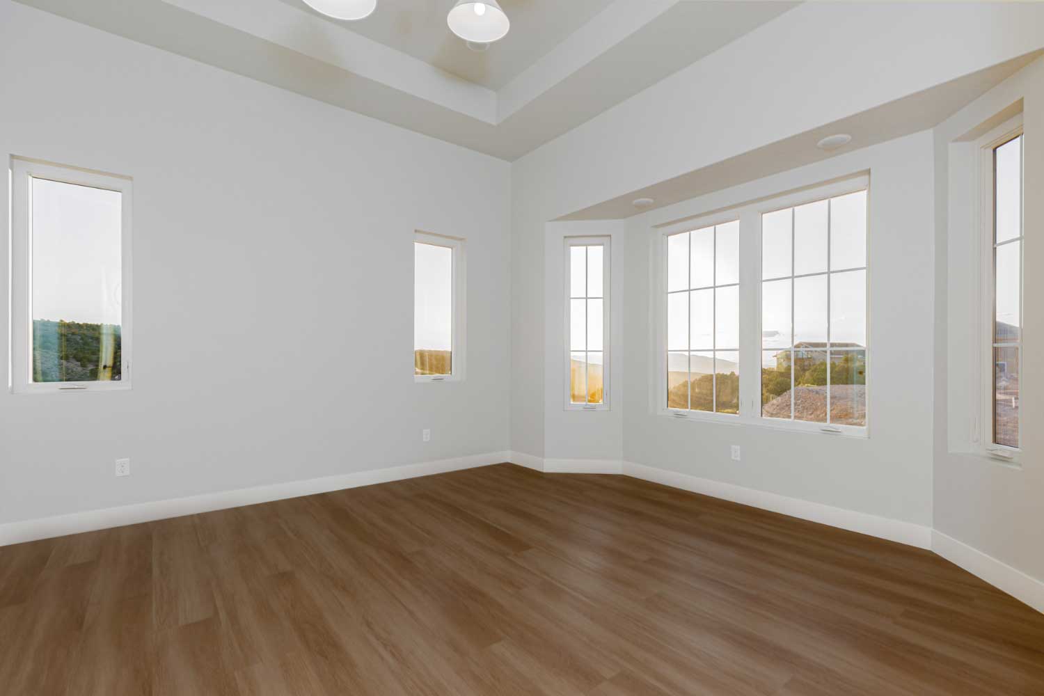 White walls with picture windows 