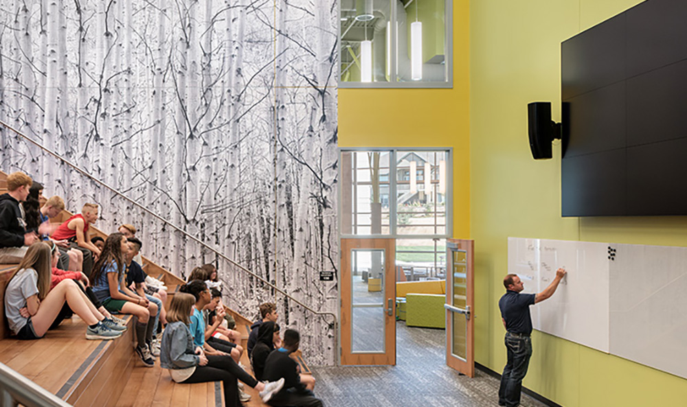 Chinook Trail Middle School learning stair