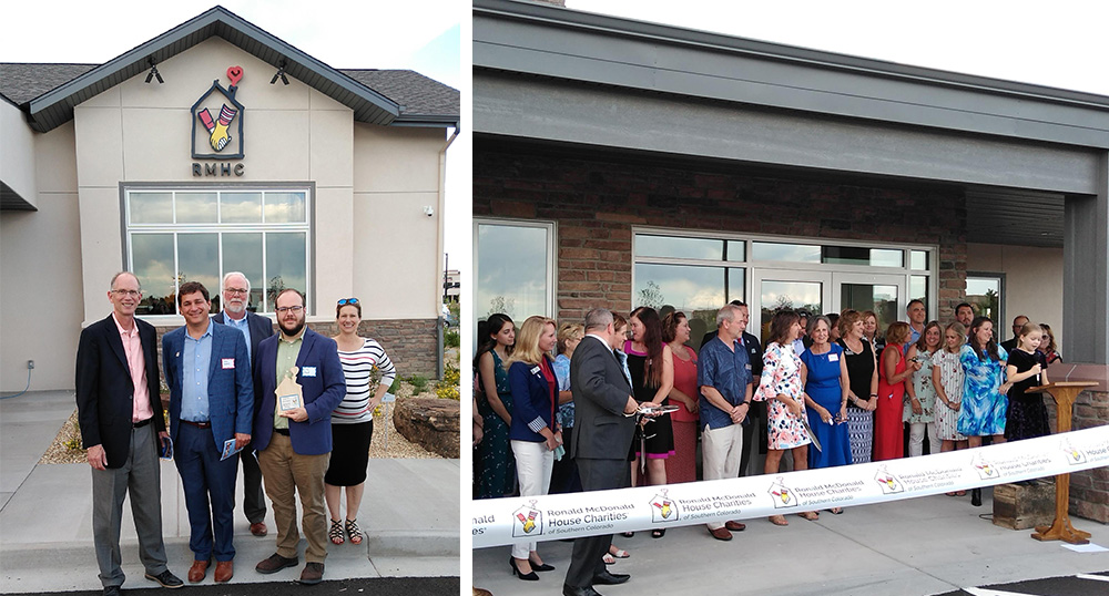 ribbon cutting collage